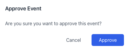 Approve Event Dialog