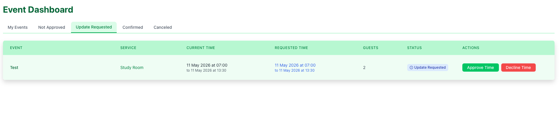 Update Request